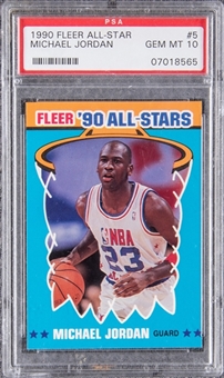 1990-91 Fleer All Star #5 Michael Jordan - PSA GEM MT 10